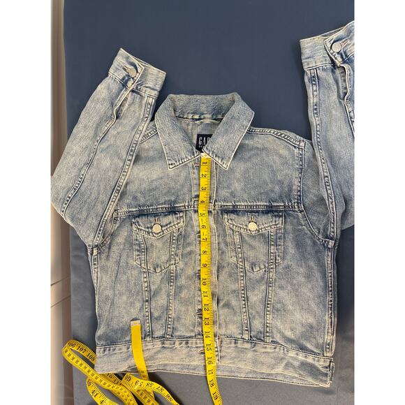 GAP Light Blue Denim Womens Y2K Jacket Size Small Pre-owned - Picture 6 of 9